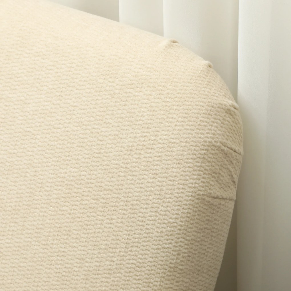 HOMCOM Dwumiejscowa Sofa, kompaktowa, przyjazna dla skóry, do 240 kg, 130x74x79 cm, Kremowa