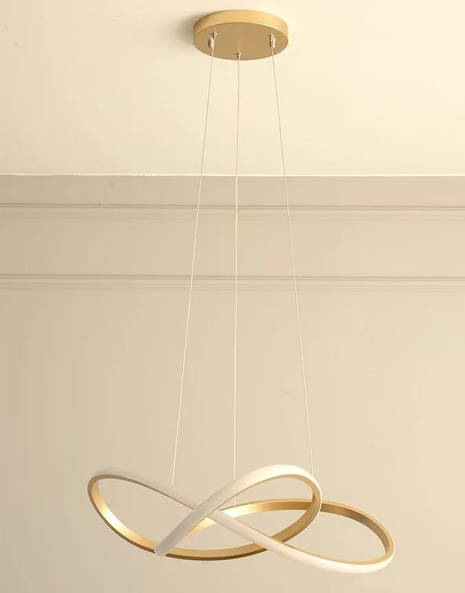 Lampa nowoczesna LED wisząca sufitowa pierścienie AT74-ESL-Gold
