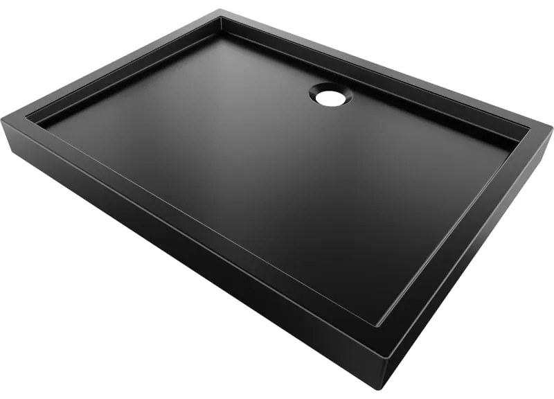 Mexen Flow+ brodzik prostokątny 70 x 90 cm, czarny mat - 46R707090H