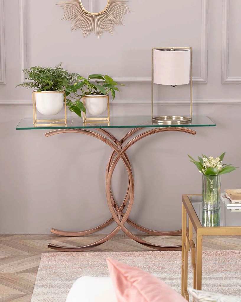 Konsola Chica rose gold 128x40x79cm