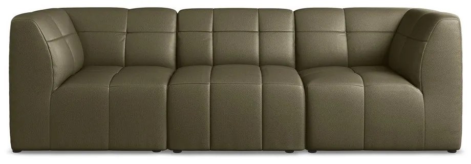 Sofa z imitacji skóry w kolorze khaki 255 cm Aloha – Makamii