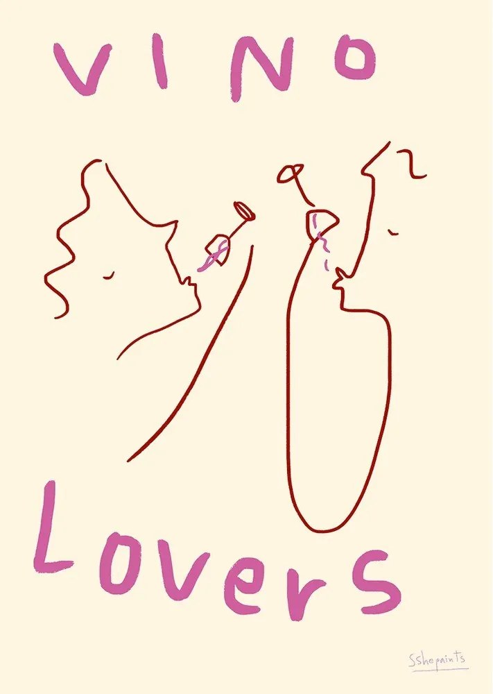 Plakat 50x70 cm Vino Lovers – Ruby Hughes – The Poster Club