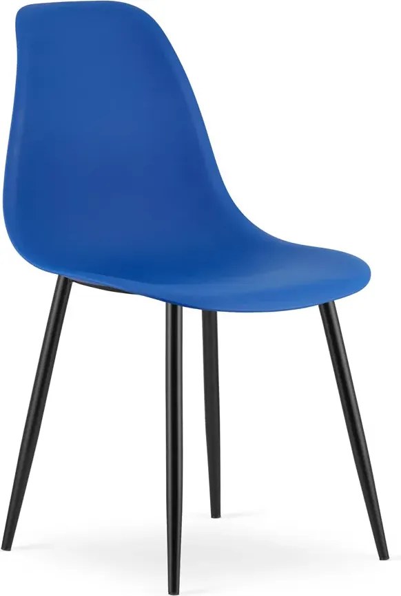 Niebieskie minimalistyczne krzesło metalowe M1-N61