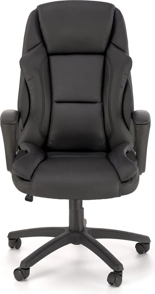 Czarny fotel biurowy z ekoskóry Mario Halmar