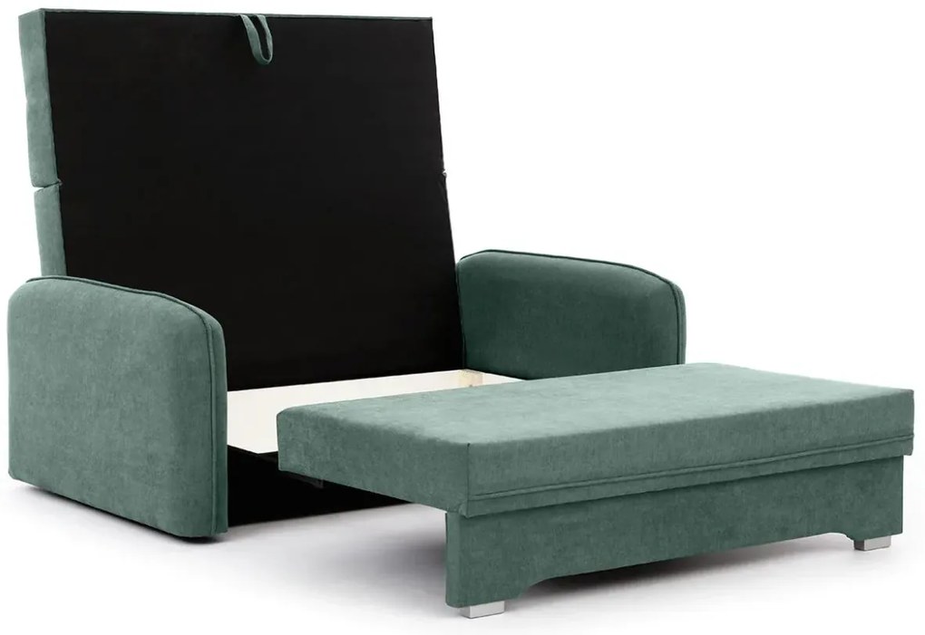Sofa rozkładana z funkcją spania LAINE zielona ELTAP