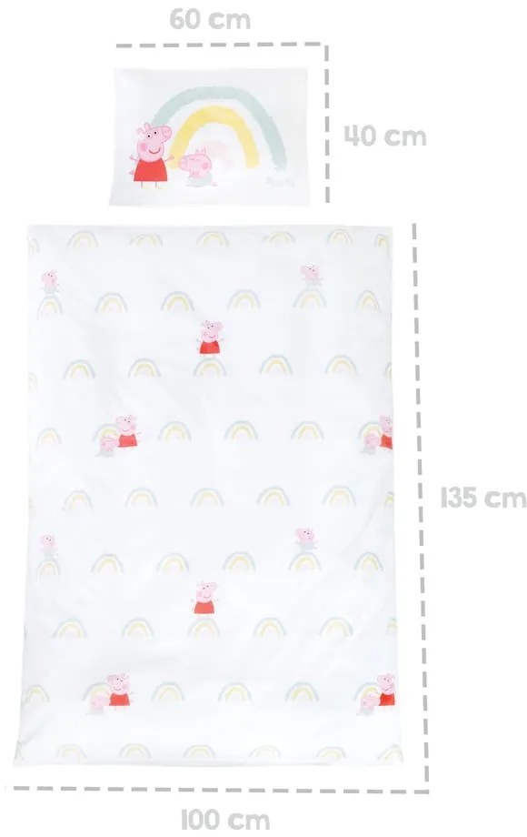 Bawełniana pościel dziecięca do łóżeczka 100x135 cm Peppa Pig – Roba
