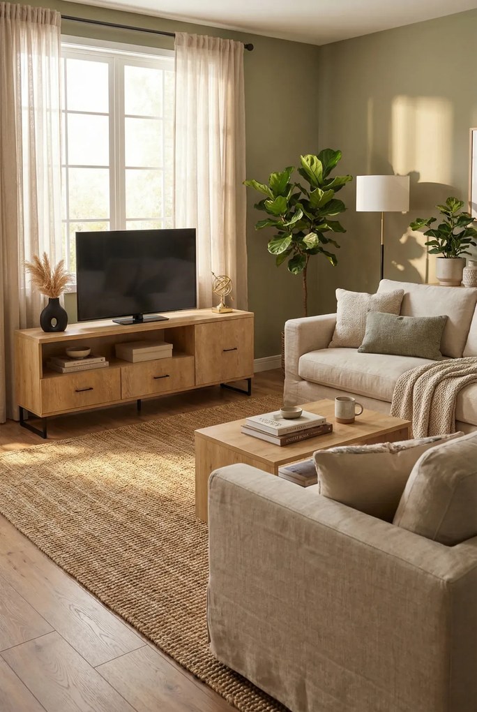 Dębowy stolik RTV P5-E02