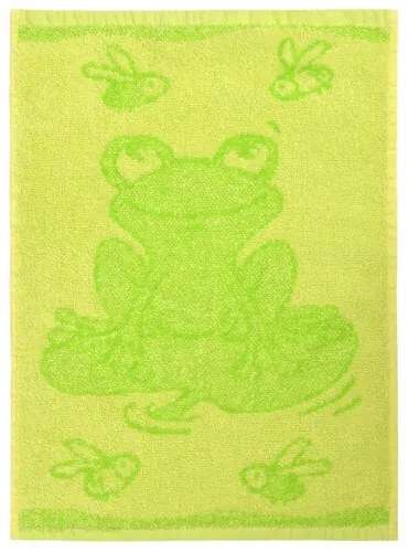 Ręcznik dziecięcy Frog green, 30 x 50 cm