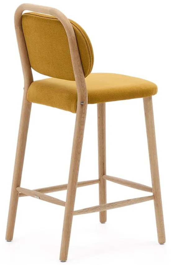 Musztardowy hoker (wysokość siedziska 66 cm) Helda – Kave Home