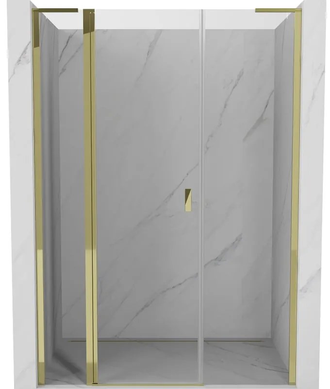 Mexen Mist L drzwi prysznicowe uchylne 150 cm, transparent, złote - 8A4L-150-001-50-00