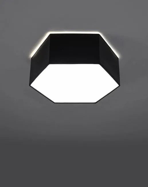 Czarny geometryczny plafon 11,5 cm - S747-Almos