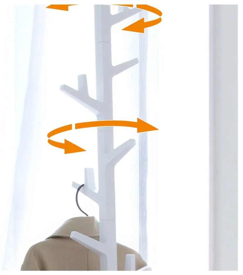Biały wieszak stojący na ubrania YAMAZAKI Branch Pole Hanger
