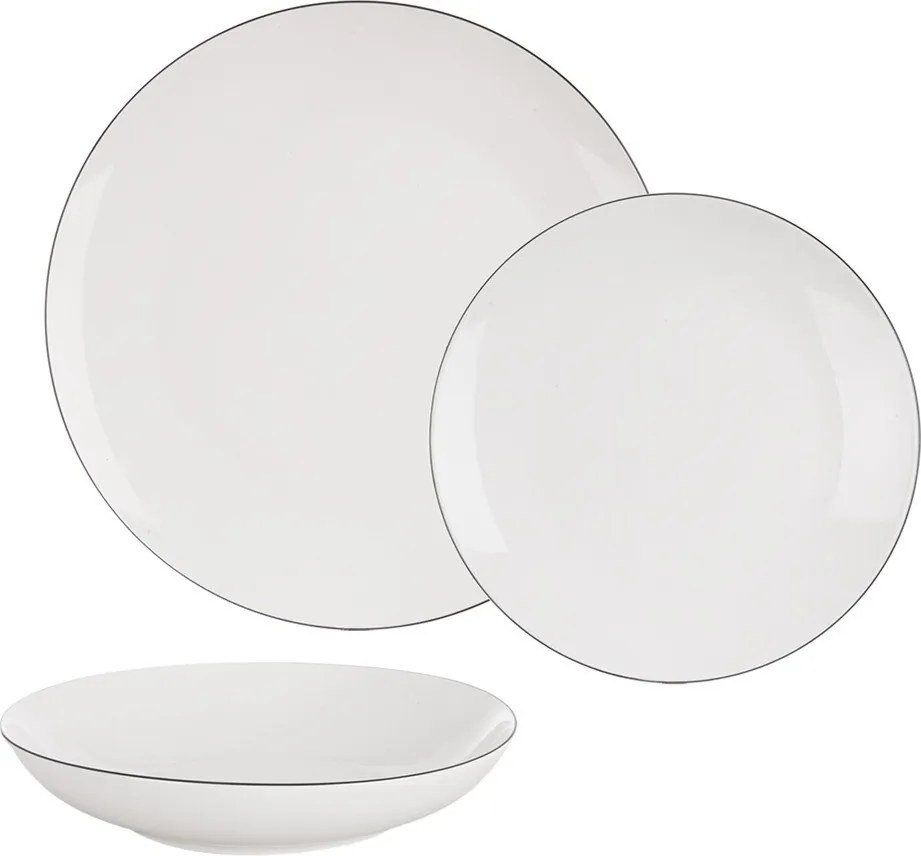 Zestaw talerzy 18 szt. new bone china Decora – Orion