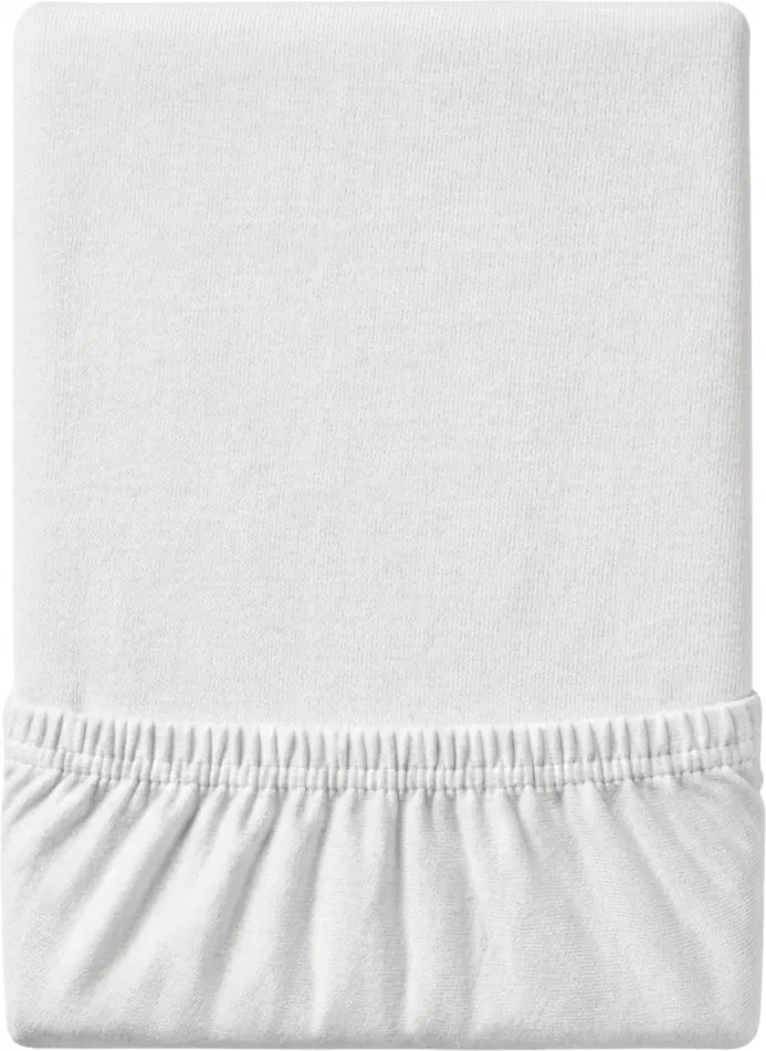 PrzytulneMieszkanie.pl Jersey prześcieradło EXCLUSIVE białe 200 x 220 cm