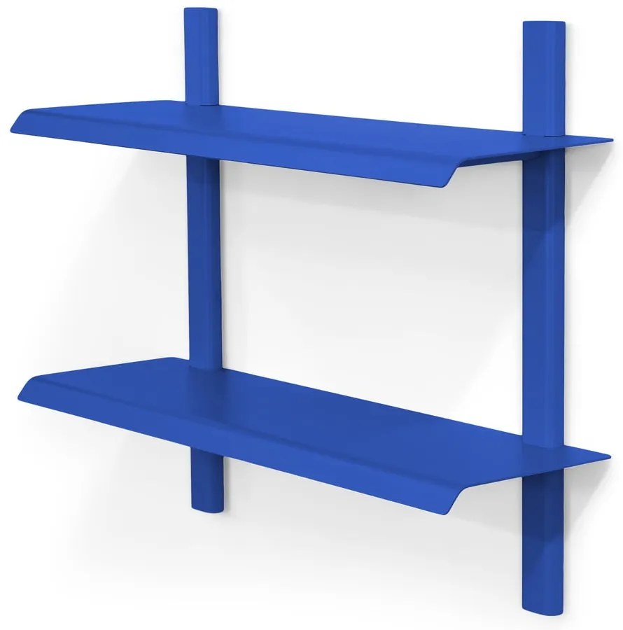 Niebieska wielopoziomowa metalowa półka 60 cm Hola – Spinder Design
