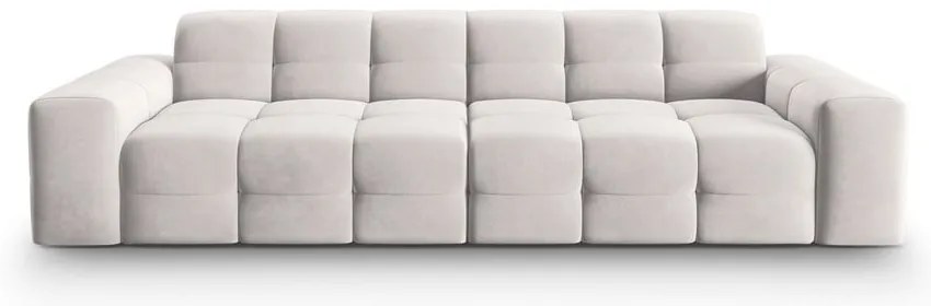 Jasnoszara aksamitna sofa 255 cm Kendal – Micadoni Home