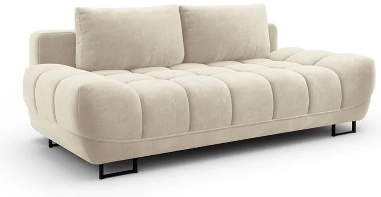 Beżowa 3-osobowa sofa rozkładana z aksamitnym obiciem Windsor &amp; Co Sofas Cirrus