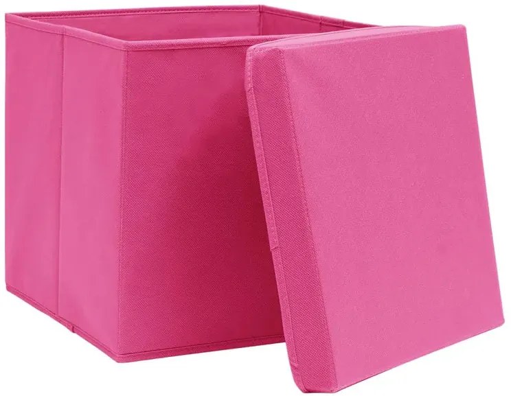 Komplet różowych pudełek z pokrywami 4 szt K2-D29