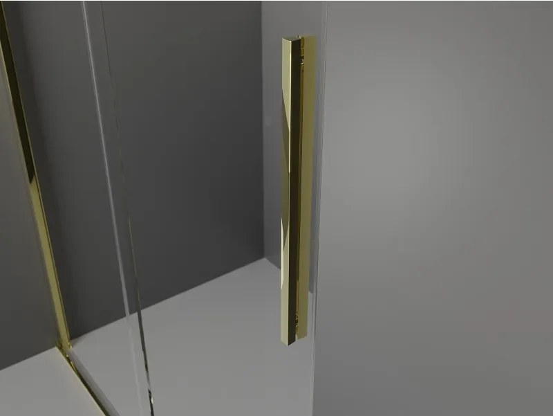 Mexen Velar drzwi prysznicowe rozsuwane 100 cm, transparent, złote - 871-100-000-01-50