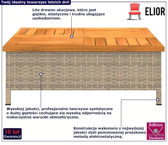Beżowa osłona na podstawę parasola Z9-B10