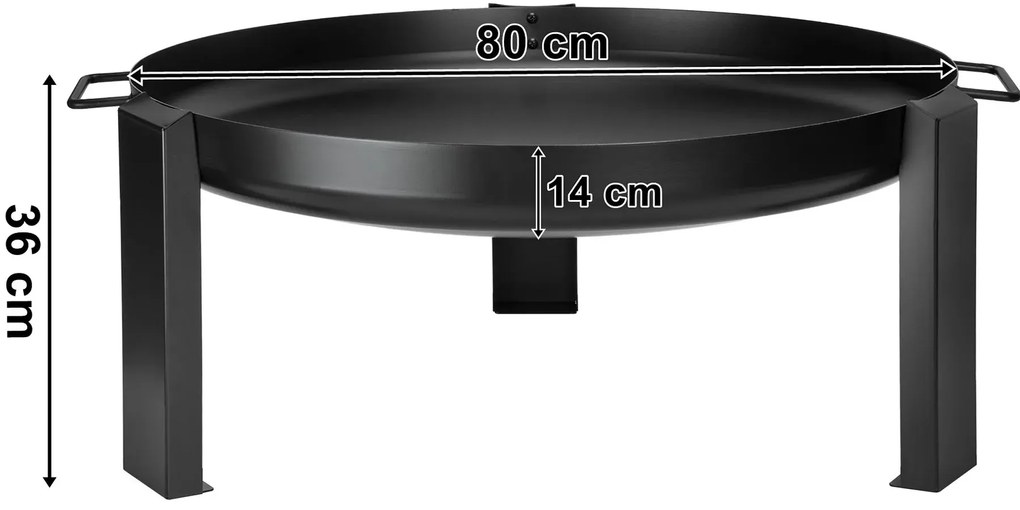 Palenisko nowoczesne ogrodowe 80 cm L5-S77