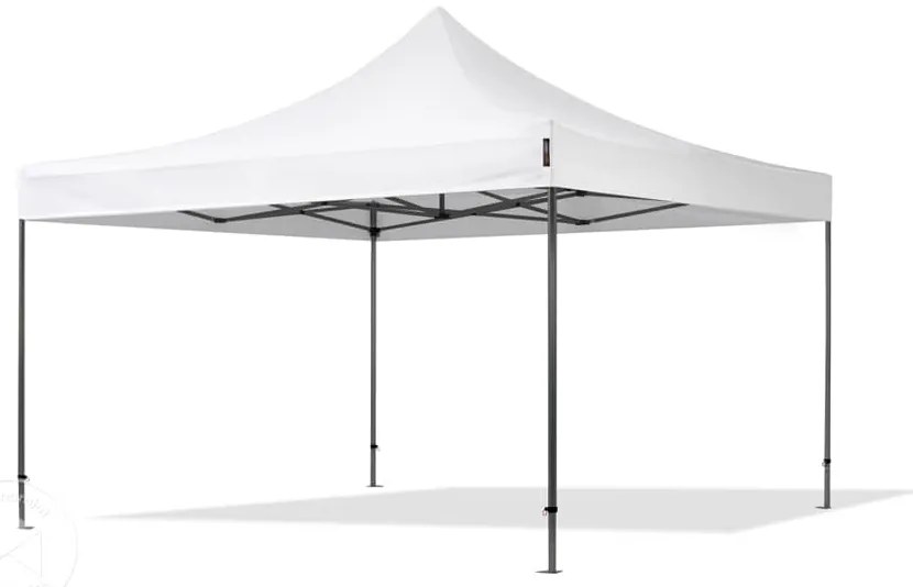 TOOLPORT 4x4 m Namiot Ekspresowy, PREMIUM Stal 40mm, ze ścianami bocznymi, okna panoramiczne, biały - (600105)