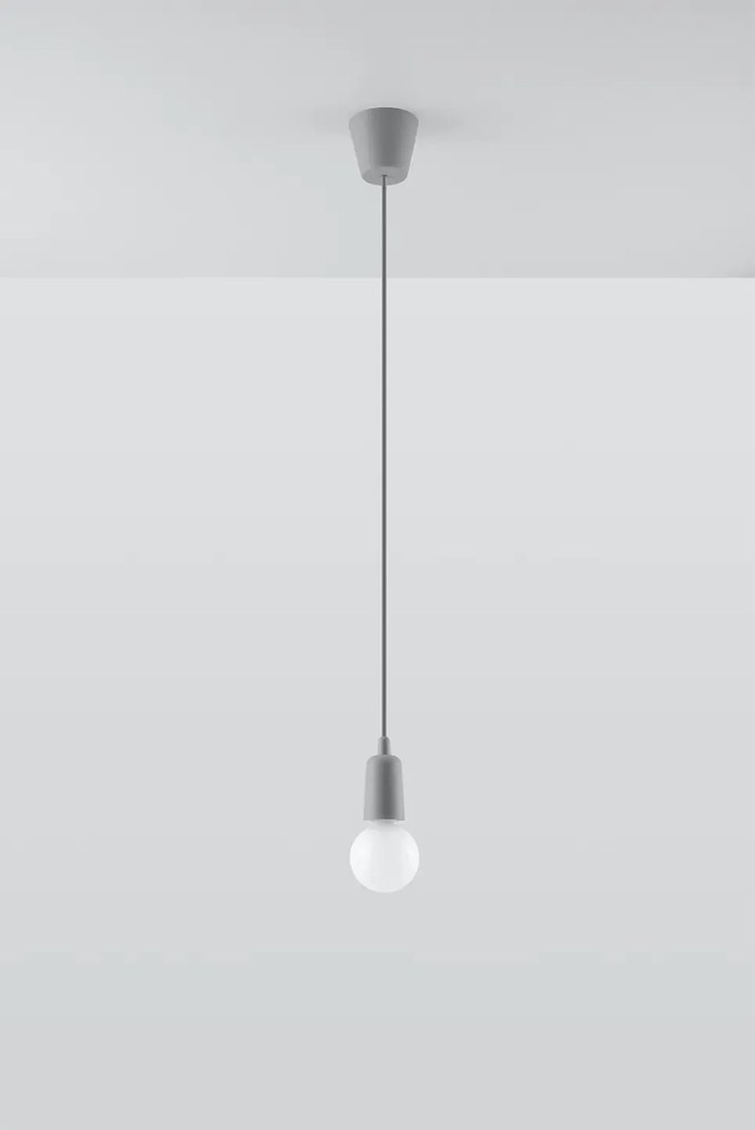 Szara lampa wisząca loft z regulacją wysokości - EX541 H5-D72