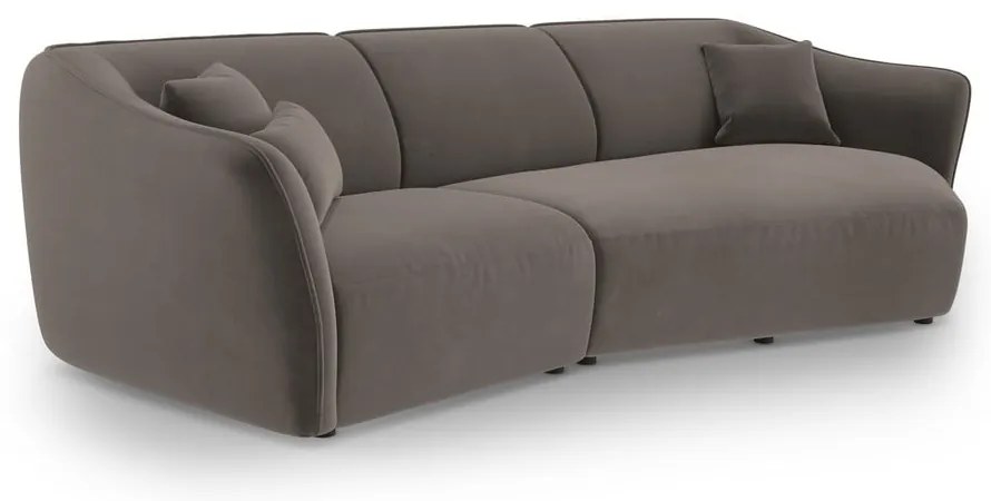 Brązowy aksamitny narożnik Tokyo – Cosmopolitan Design