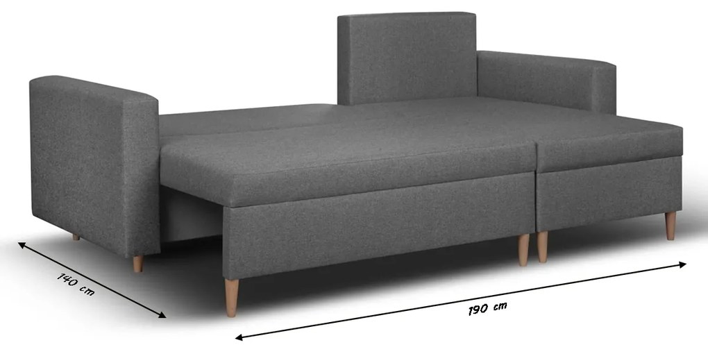 Narożnik z funkcją spania Ken Beżowy