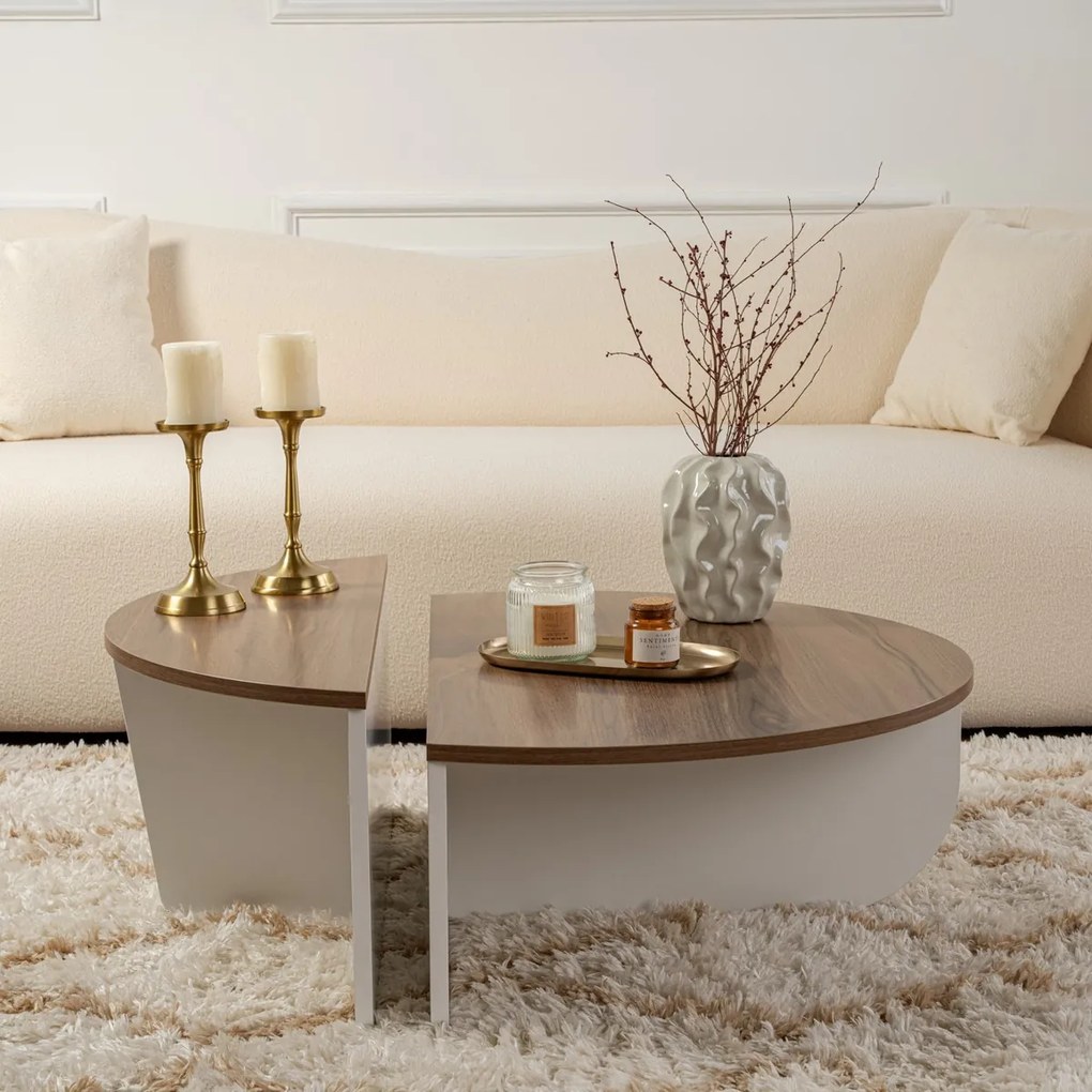 Stolik kawowy Orion Walnut White