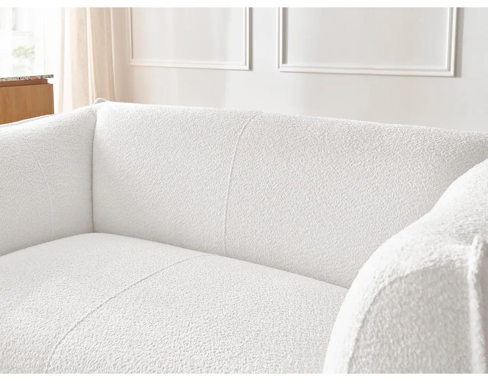 Biała sofa z materiału bouclé 170 cm Giorgia – Bobochic Paris