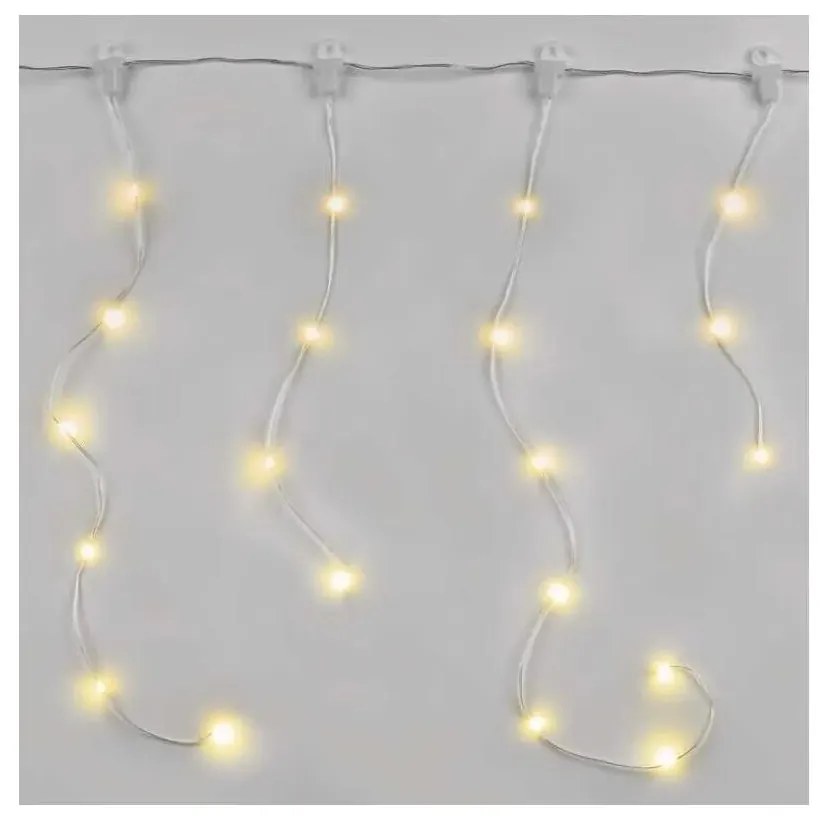 LED łańcuch świąteczny zewnętrzny 54xLED/8 funkcji 6,7x0,7m IP44 ciepła biel