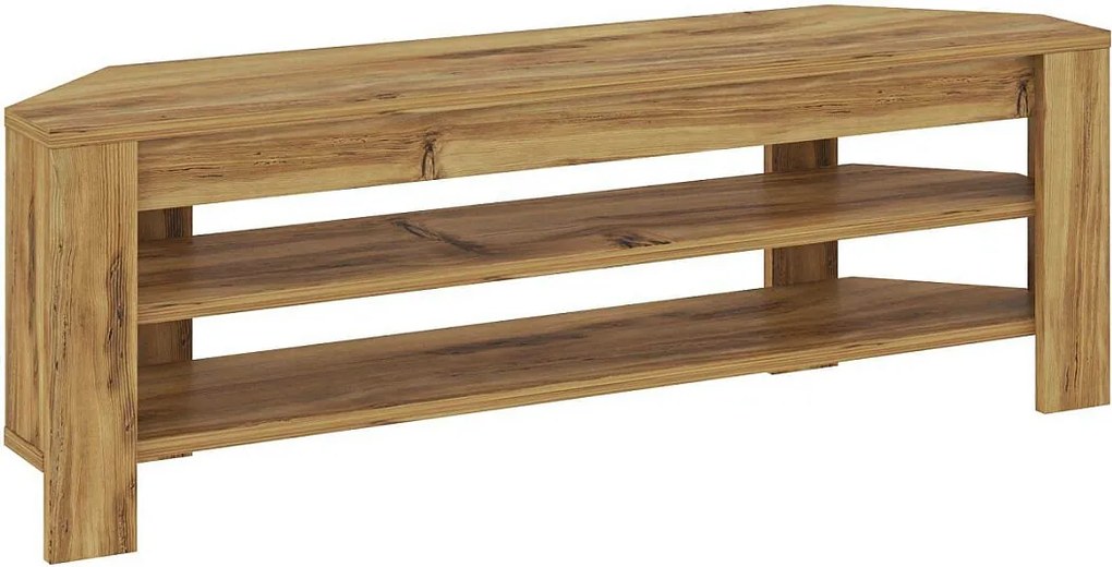 Stojak pod telewizor – 120 cm x 40 cm x 30 cm – Dąb – Płyta wiórowa pokryta melaminą