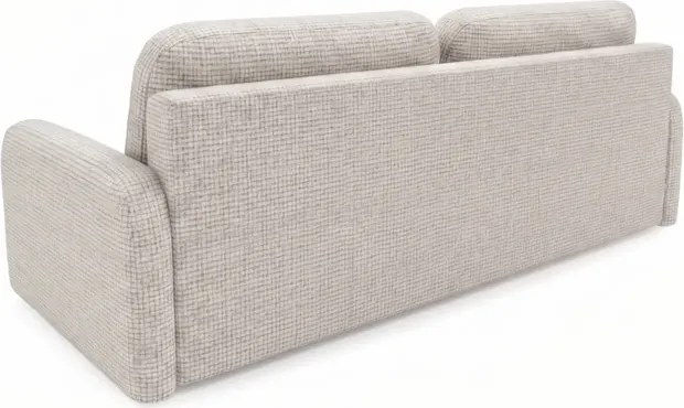 Sofa DUO Rozkładana Dwuosobowa Beżowa Szenil Japandi