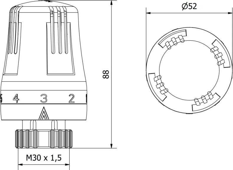 Mexen głowica termostatyczna do grzejnika, biała - W908-001-20
