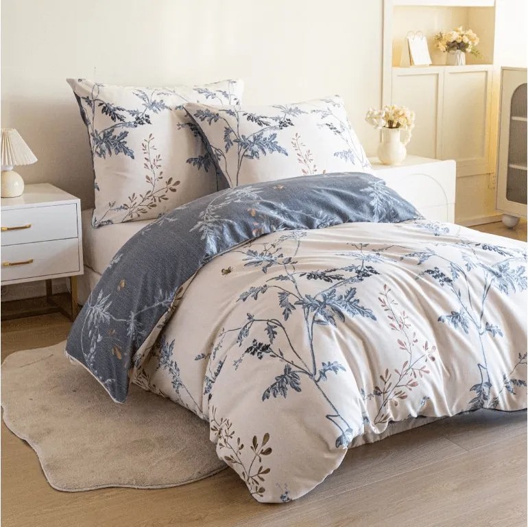 PrzytulneMieszkanie.pl PrzytulneMieszkanie.pl Pościel z mikroflanelu GRETA kremowa Rozmiar pościeli: 70 x 90 cm | 140 x 200 cm