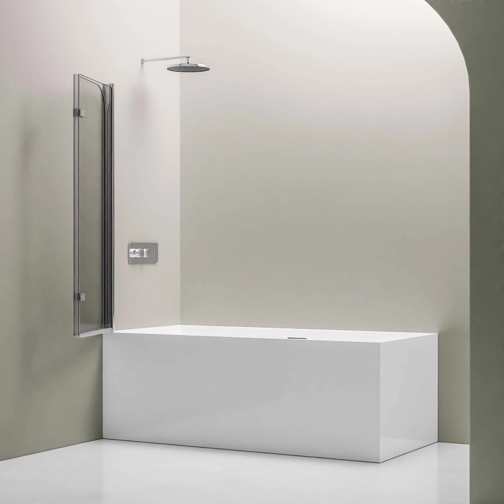 Parawan nawannowy EX209Bezpieczne szkło ESG 6 mm z powłoką Nano - 120 x 140 cm - Dwuczęściowy składany