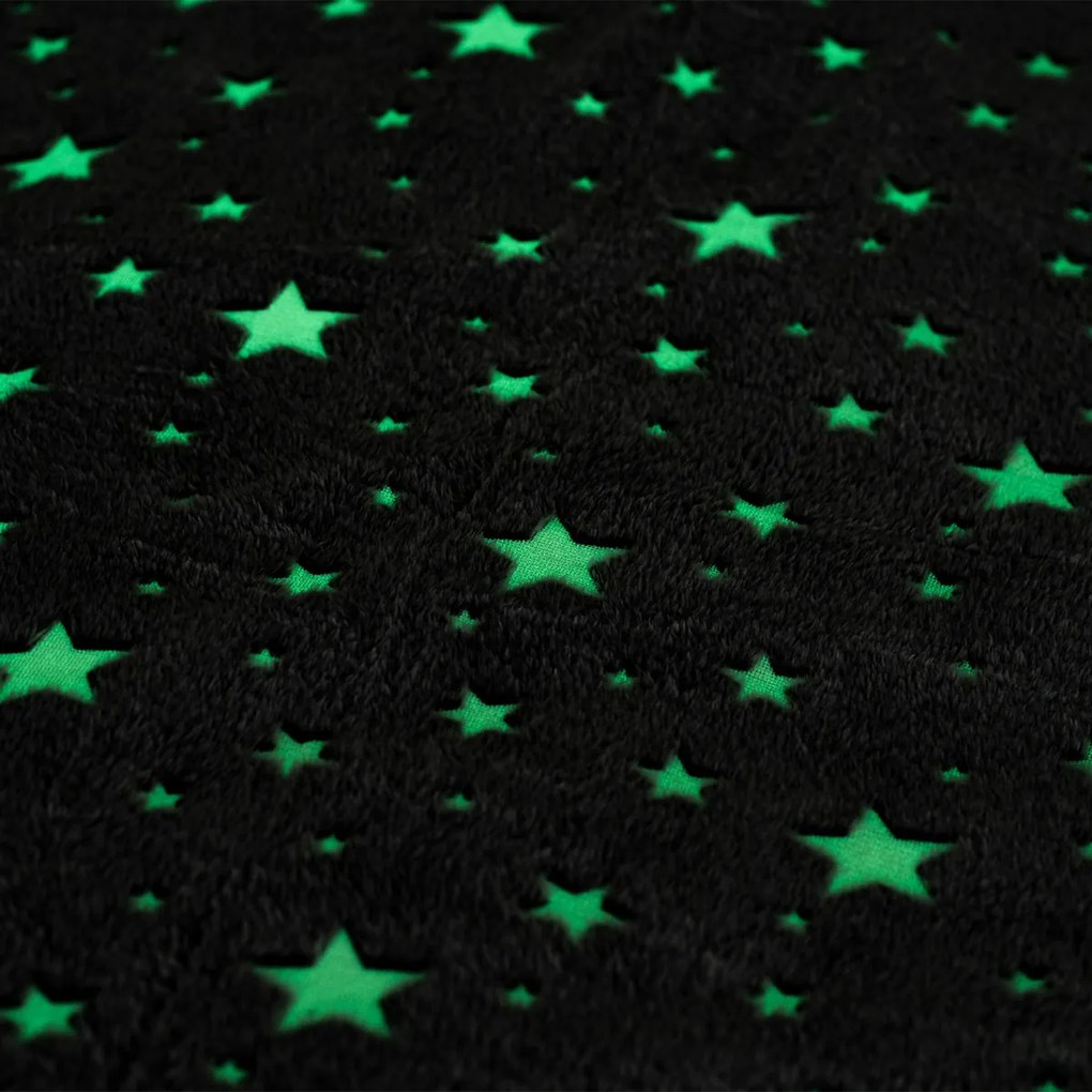 4Home Koc Soft Dreams Stars świecący szary, 150 x 200 cm