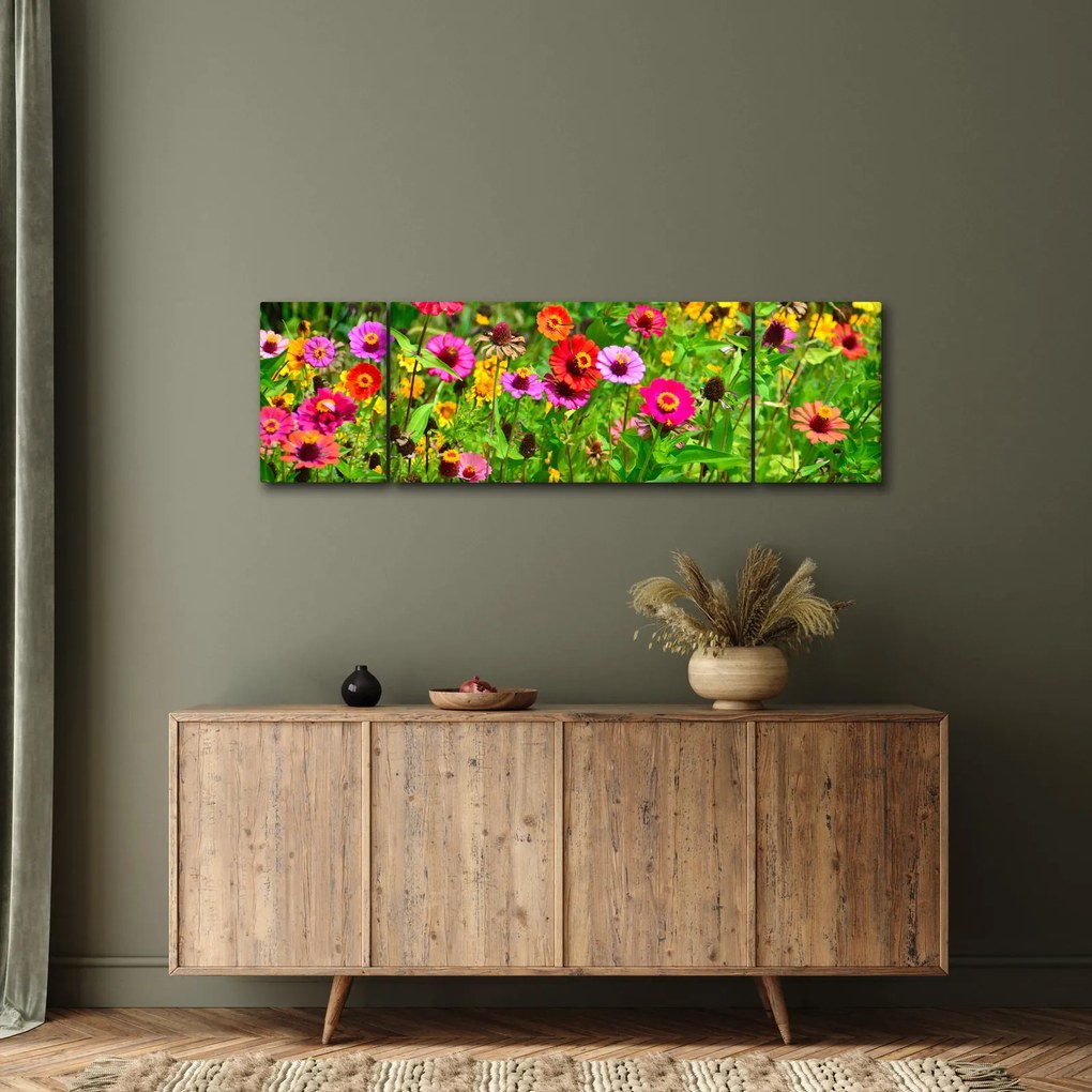 Obraz kwiatów polnych (170x50 cm)