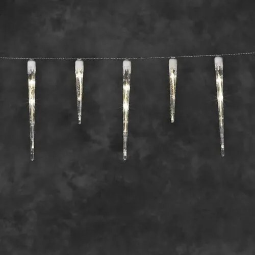 Łańcuch świetlny LED Rampouchy 32 LED, ciepłabiel, 7,75 m