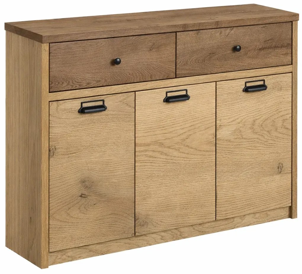 Duża komoda do przechowywania dąb cremona + dąb lefkas A7-E05