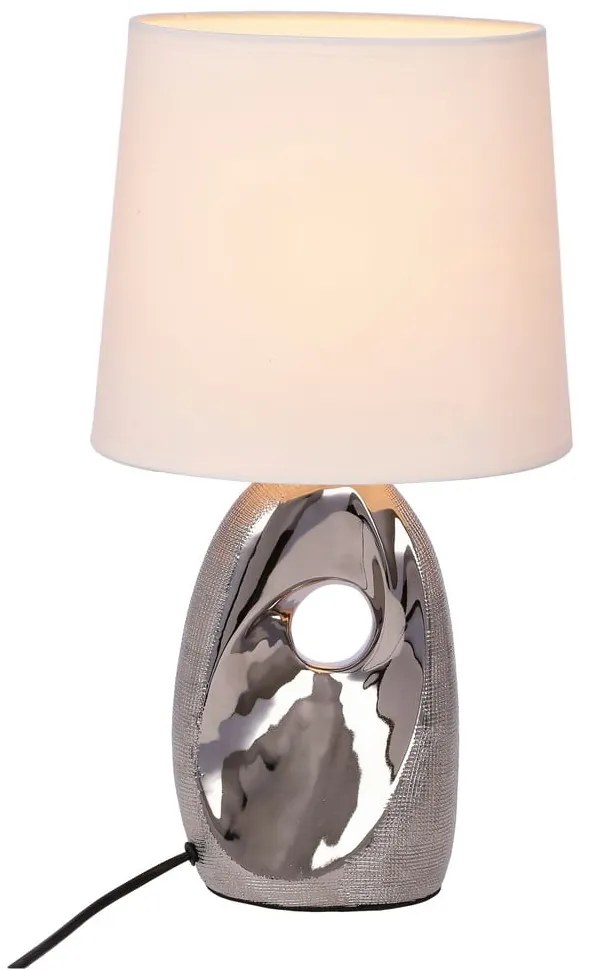 Lampa stołowa z tekstylnym kloszem (wysokość 43 cm) Hierro – Candellux Lighting