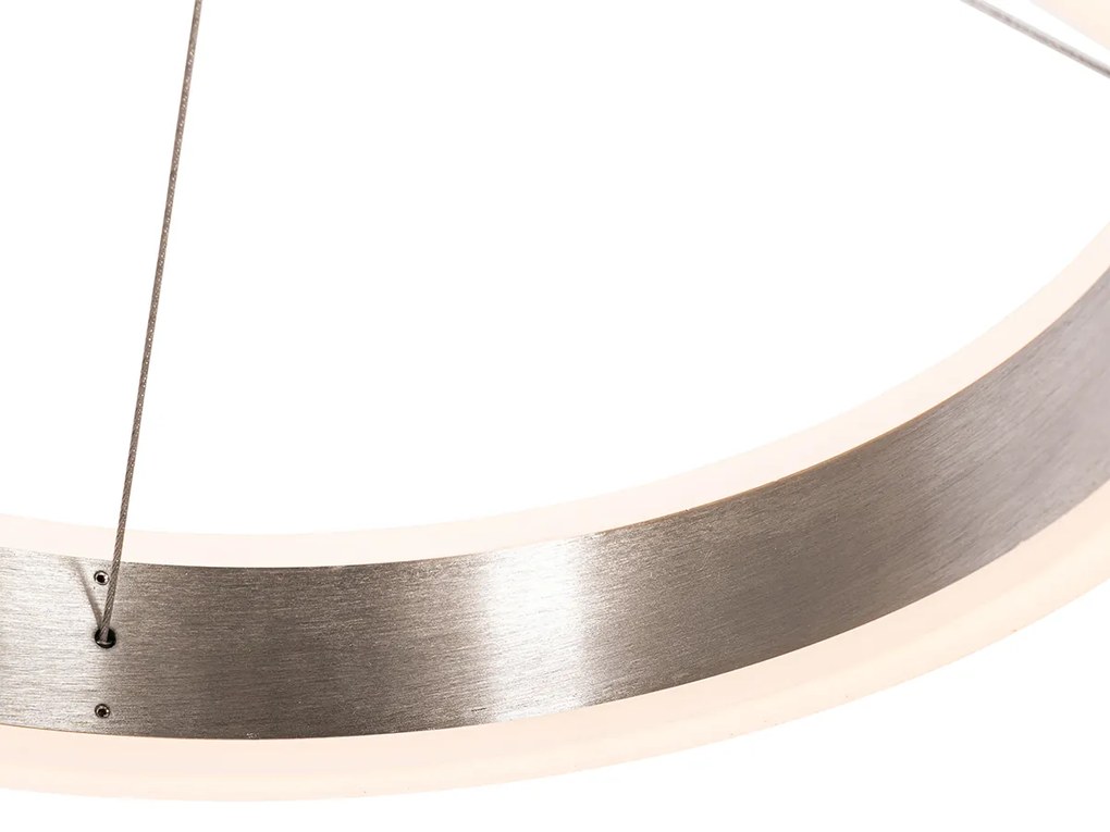 Stalowa lampa wisząca prostokątna z wbudowanym LED 3-stopniowy ściemniacz 3-światła - LyaniDesignerski Oswietlenie wewnetrzne