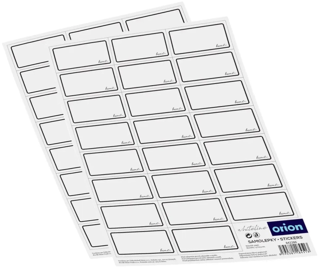 Orion Zestaw naklejek WHITELINE 2 x 23 szt.