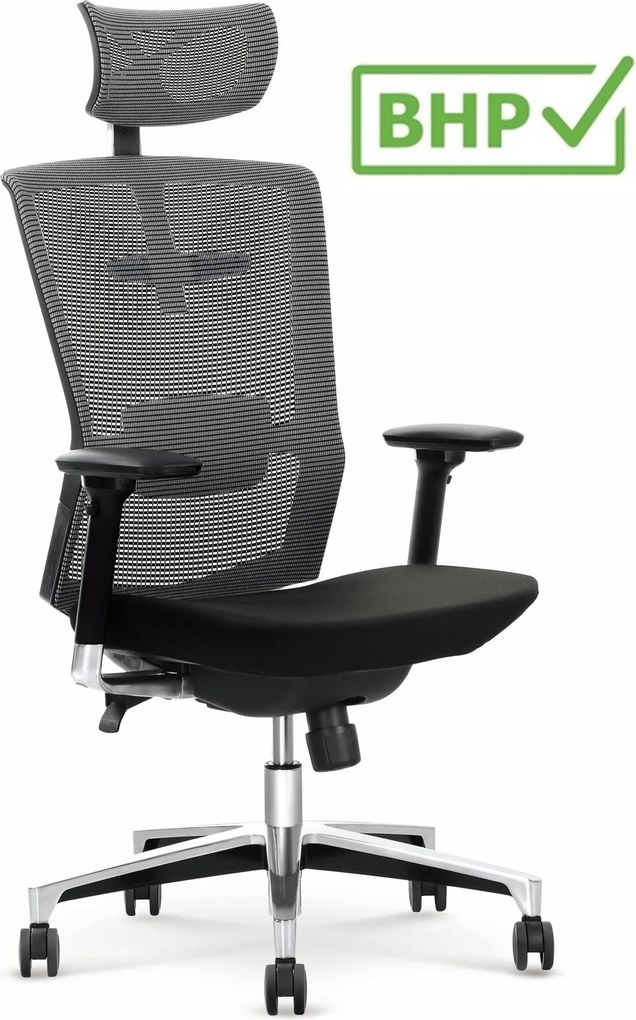 Regulowany fotel biurowy Ambasador, zgodny z normą BHP