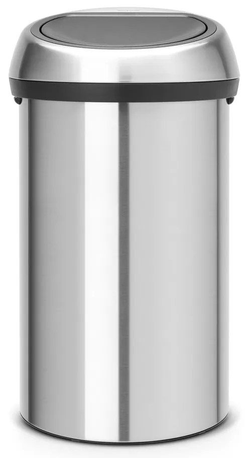 Stalowy kosz na śmieci otwierany na dotyk w kolorze matowego srebra 60 l Touch Bin – Brabantia