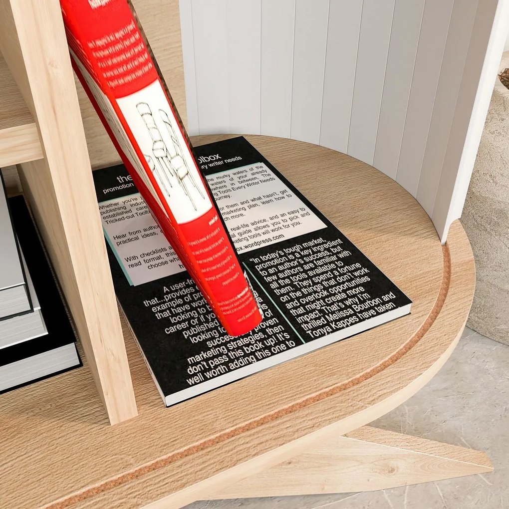 Stolik pomocniczy Stor Oak and White