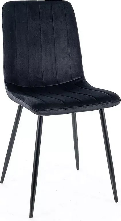 Krzesło tapicerowane ALAN VELVET czarne