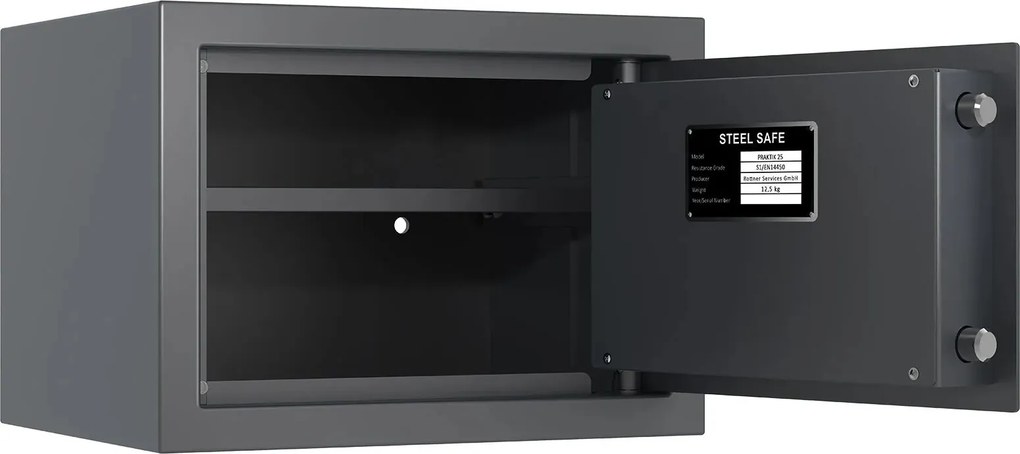 Sejf meblowy PRAKTIK 25, mechaniczny S1, 250 x 350 x 280 mm, 17 l