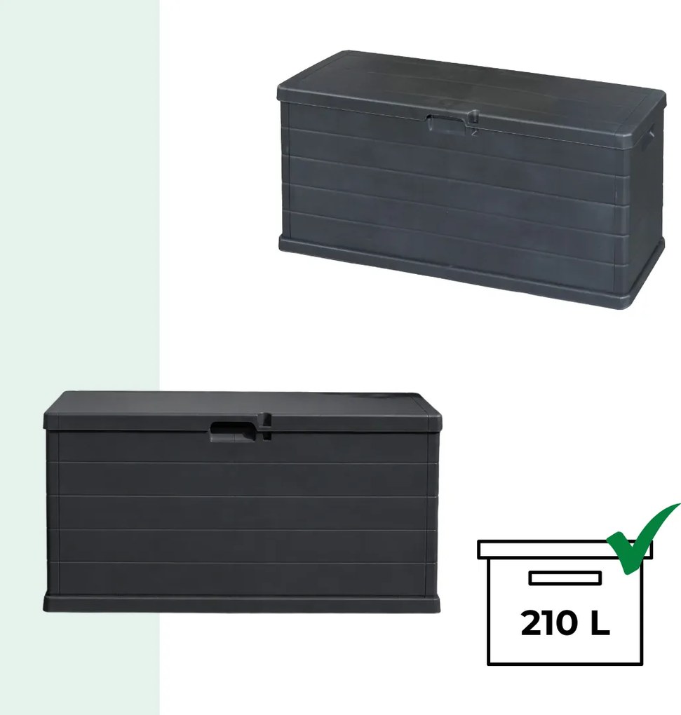 Pojemnik do przechowywania OMEGA, 210L, 117x38x56cm, antracytowa I.P.A.E-Progarden